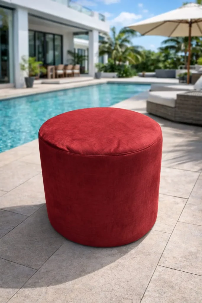 Sillón Taburete rojo mediano para exteriores